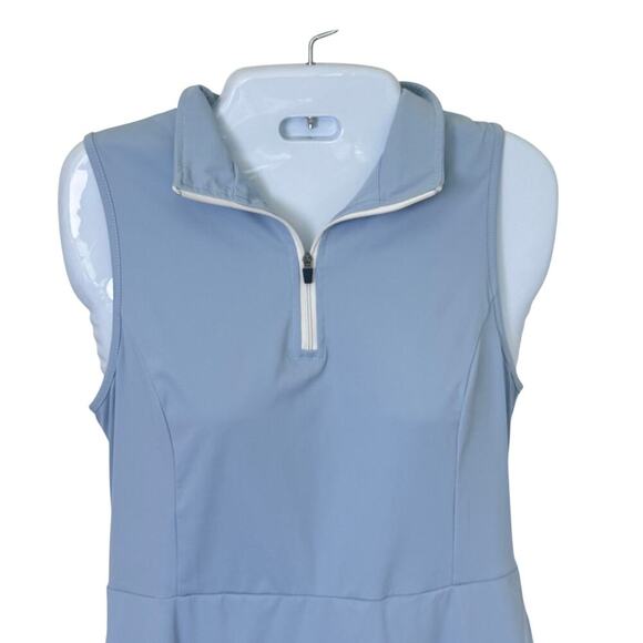 Tennis Pickle Ball Athletic Sleeveless Dress and Shorts Sky Blue Women's Sz M - Picture 2 of 12